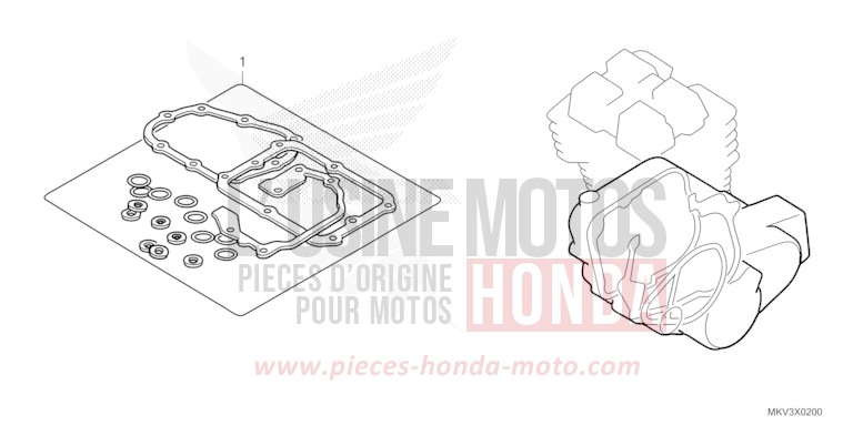 GASKET KIT B for Forza 750 CANDY CHROMOSPHERE RED (R381) from 2021